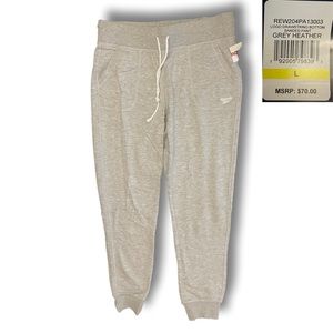 Grey Drawstring Sweatpants by Reebok in Size Large